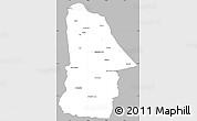 Gray Simple Map of Hovd, single color outside