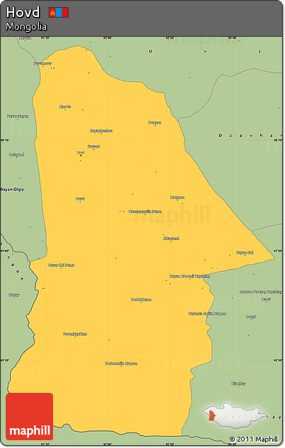 Savanna Style Simple Map of Hovd