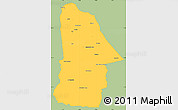 Savanna Style Simple Map of Hovd, single color outside