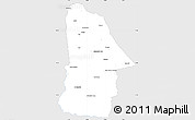 Silver Style Simple Map of Hovd, single color outside