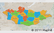 Political Map of Mongolia, lighten, semi-desaturated