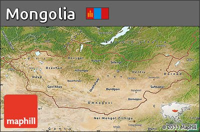 Satellite Map of Mongolia