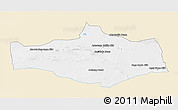 Classic Style 3D Map of Omnogovi, single color outside