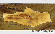 Physical 3D Map of Omnogovi, darken