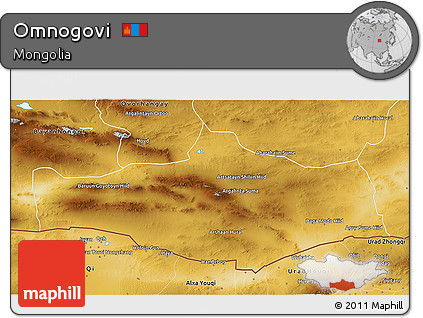 Physical 3D Map of Omnogovi