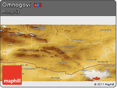 Physical 3D Map of Omnogovi