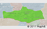 Political 3D Map of Omnogovi, lighten, semi-desaturated