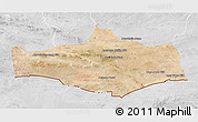 Satellite 3D Map of Omnogovi, lighten, desaturated