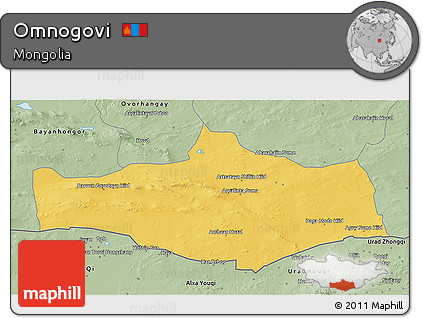 Savanna Style 3D Map of Omnogovi