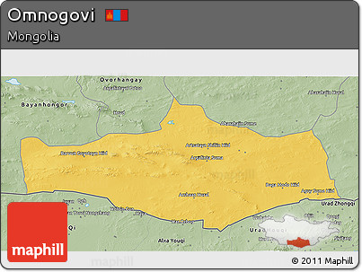 Savanna Style 3D Map of Omnogovi