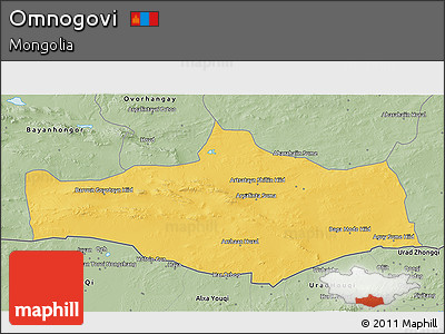 Savanna Style 3D Map of Omnogovi