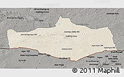 Shaded Relief 3D Map of Omnogovi, darken, semi-desaturated