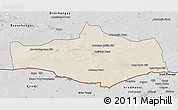Shaded Relief 3D Map of Omnogovi, desaturated