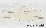 Shaded Relief 3D Map of Omnogovi, lighten, semi-desaturated