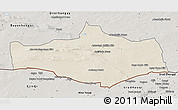 Shaded Relief 3D Map of Omnogovi, semi-desaturated