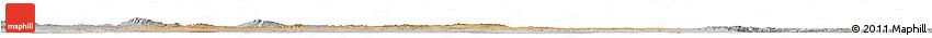 Satellite Horizon Map of Omnogovi, desaturated