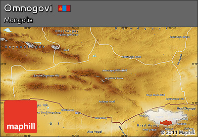 Physical Map of Omnogovi