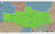 Political Map of Omnogovi, semi-desaturated