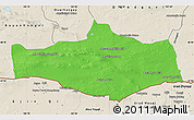 Political Map of Omnogovi, shaded relief outside