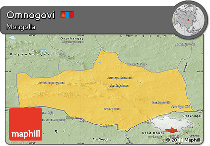 Savanna Style Map of Omnogovi