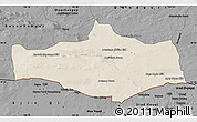 Shaded Relief Map of Omnogovi, darken, desaturated