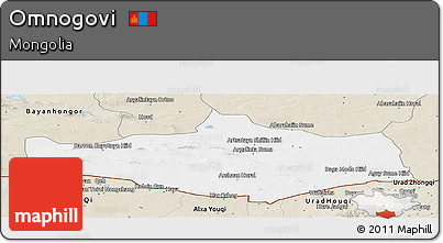 Classic Style Panoramic Map of Omnogovi