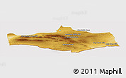 Physical Panoramic Map of Omnogovi, cropped outside