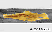 Physical Panoramic Map of Omnogovi, darken, desaturated