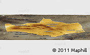 Physical Panoramic Map of Omnogovi, darken, semi-desaturated