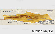 Physical Panoramic Map of Omnogovi, shaded relief outside