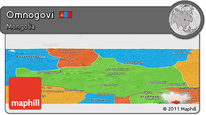 Political Panoramic Map of Omnogovi
