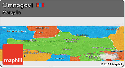 Political Panoramic Map of Omnogovi