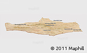 Satellite Panoramic Map of Omnogovi, cropped outside