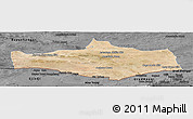 Satellite Panoramic Map of Omnogovi, darken, desaturated
