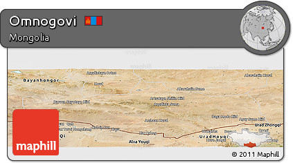 Satellite Panoramic Map of Omnogovi