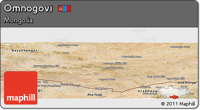 Satellite Panoramic Map of Omnogovi
