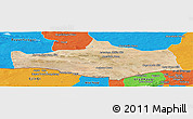Satellite Panoramic Map of Omnogovi, political outside