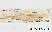 Satellite Panoramic Map of Omnogovi, shaded relief outside