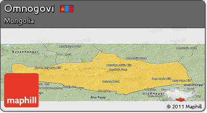Savanna Style Panoramic Map of Omnogovi