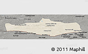 Shaded Relief Panoramic Map of Omnogovi, darken, semi-desaturated