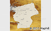 Shaded Relief 3D Map of Ovorhangay, physical outside