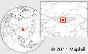 Blank Location Map of Ovorhangay, highlighted country, within the entire country