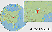 Savanna Style Location Map of Ovorhangay, within the entire country