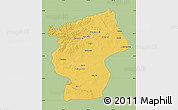 Savanna Style Map of Ovorhangay, single color outside