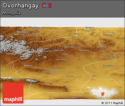 Physical Panoramic Map of Ovorhangay