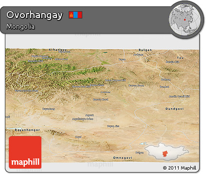 Satellite Panoramic Map of Ovorhangay