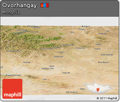 Satellite Panoramic Map of Ovorhangay