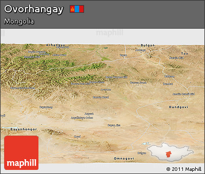 Satellite Panoramic Map of Ovorhangay