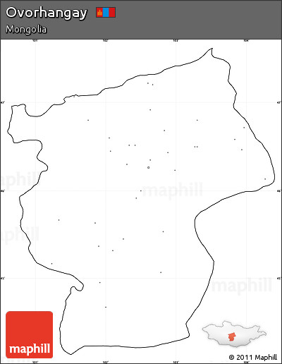 Blank Simple Map of Ovorhangay, cropped outside, no labels