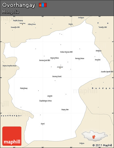 Classic Style Simple Map of Ovorhangay